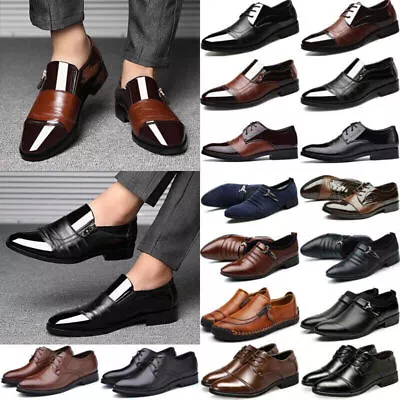 Men Fashion Wedding Formal Party Business Work Casual Loafers Shoes Office Shoes • £20.27