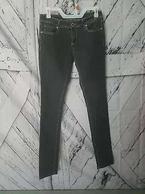 Vanity Dark Wash Skinny Black Jeans Tag Size 28W/33L But Measure 31 1/2 Long • $9.99