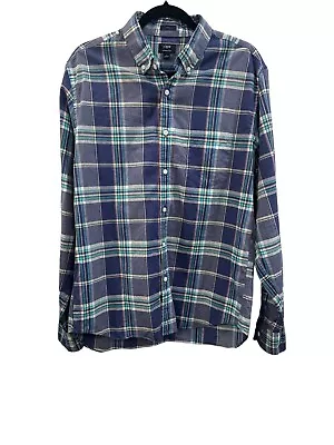 J.crew Summer Plaid Slim Men’s Button Up Size L EUC • $23.44