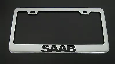 SAAB Stainless Steel License Plate Frame Rust Free W/ Caps • $14.56