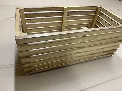 £42.25 • Buy Hand Made Solid Wood Iroko African Teak Crate Box Kitchen Bathroom