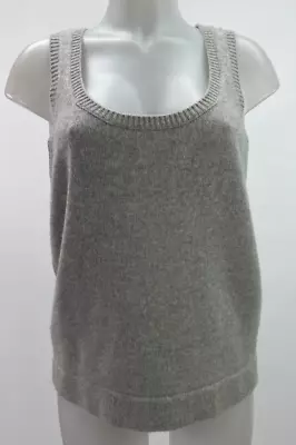 Michael Kors Runway SFA Gray 100% Cashmere Sleeveless  Vest Sweater  SZ M • $29.99