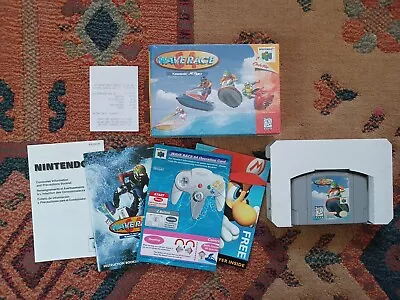 Wave Race 64 N64 Nintendo 64 Complete CIB W/ Shrinkwrap & OG Receipt! BEAUTIFUL! • $129.95