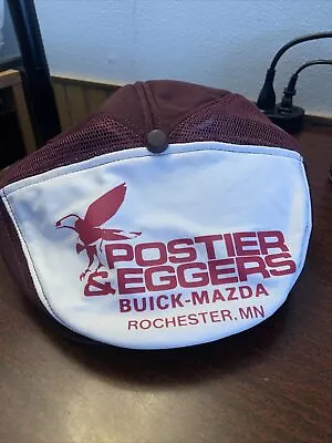 Vintage Postier & Eggers Buick Mazda Newsboy Trucker Cap Snapback Adjustable • $9.97