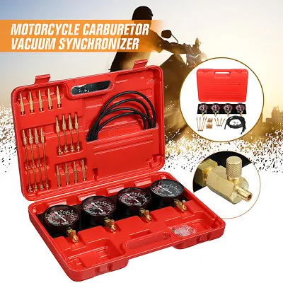 $55.99 • Buy Motorcycle Vacuum Carburetor Synchronizer Balancer Carb Sync Balancing Gauge Set