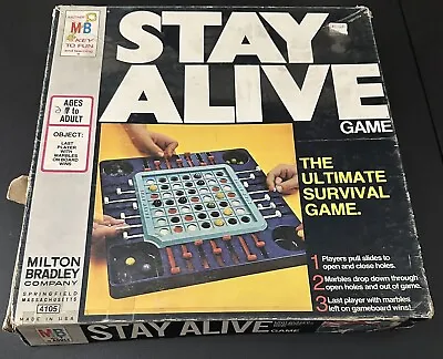 Vintage 1978 Milton Bradley Stay Alive Game #4105 FREE SHIPPING! NEEDS MARBLES • $19.99