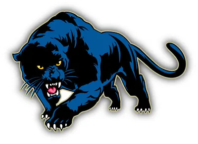 Black Panther Angry Mascot Car Bumper Sticker Decal • $2.75