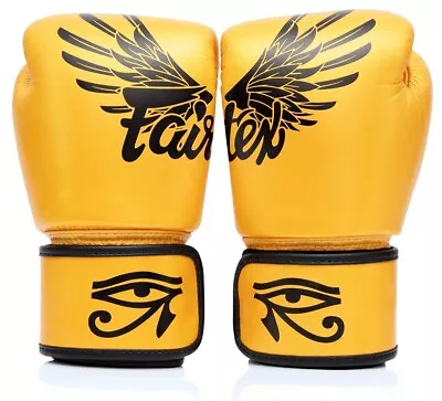 Fairtex BGV1 Falcon Gold Muay Thai Boxing Gloves MMA Sparring Training Bag Mitts • $100