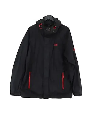 Jack Wolfskin Men's Coat XL Black 100% Polyamide Windbreaker • £33.70