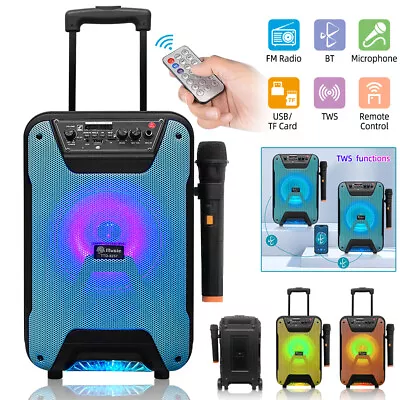 8  1000W Portable Trolley Bluetooth Speaker Sound System With 8  Subwoofer Mic • $49.96