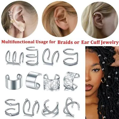 Hair Jewelry Alloy Braid Clips Non Piercing Ear Cuffs Hair Accessories Tools • £4.99