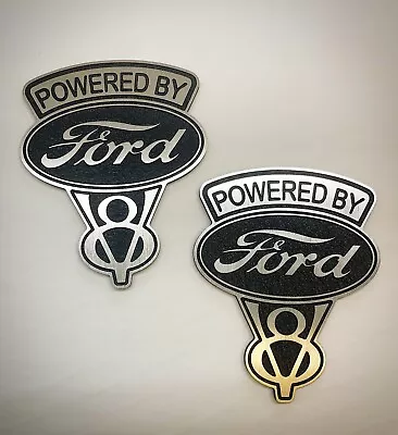 $129.99 • Buy Powered By Ford Cnc Billet Emblem Retro Badge Hot Rod Classic V8 32ford ModelA