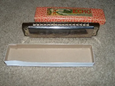 Vintage M. Hohner Echo Harmonica With Box Made In Germany-  C  • $20.99