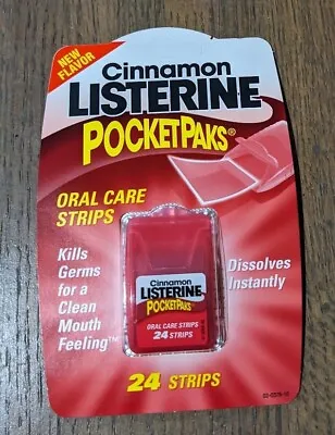 Vintage Listerine PocketPaks Cinnamon Oral Care Breath Strips 24 Pack 2003 • $15