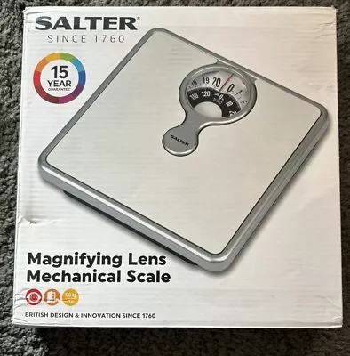 Salter Bathroom Scale Magnified Mechanical Easy To Read Dial No Batteries White • £14