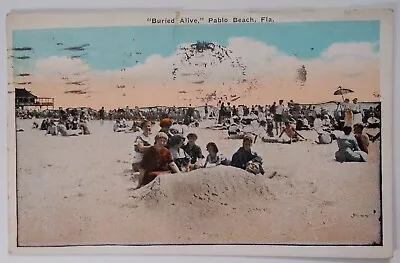Florida Postcard Early 1900s Original Rare Pablo Beach Buried Alive Jacksonville • $47.32