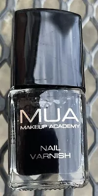 MUA Black 6ml Nail Polish Varnish Quick Dry Long Lasting FREEPOST • £2.85