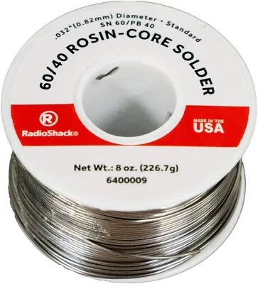 60Sn40Pb Rosin Core Solder RA2% .032  8oz • $17.99