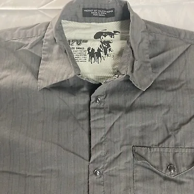 Volcom Shirt Mens Small Gray Pearl Snap Workwear Skater Western Pocket • $14.99