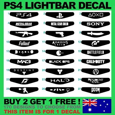 $19.95 • Buy 1x PS4 CONTROLLER DECAL Playstation Light Bar Decal PS4 Light Bar Decal Sticker