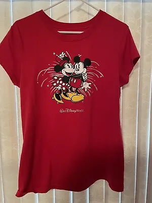Disney Parks Mickey And Minnie Mouse T Shirt Large • $2