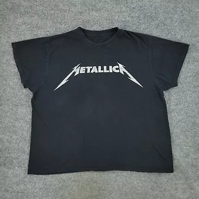 Metallica Shirt Women XL Black Logo Rock Band Music Graphic Tee Short Sleeve Top • $9.99