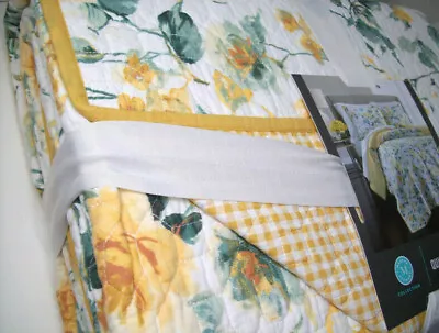 Martha Stewart Reversible Country Cottage Rose Floral Full Queen Quilt 2 Shams • $179.99