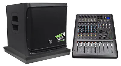 Mackie DLM12S 2000W 12  Powered Active DJ PA Subwoofer Sub+Mixer+Acoustic Riser • $1358.90