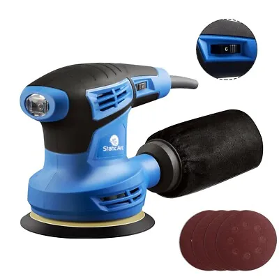 280W ELECTRIC RANDOM ORBITAL SANDER ROTARY PALM CIRCULAR DISC 125mm • £24.99