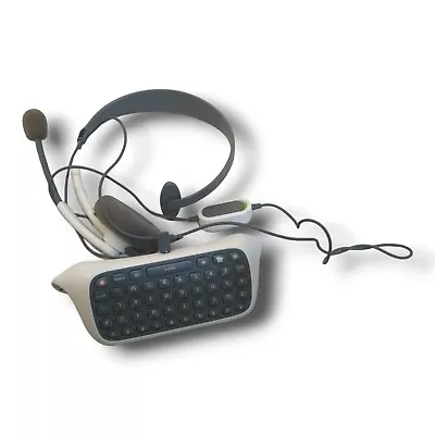 Xbox 360 Keyboard Chat Pad OEM With Headset - White • $9.99