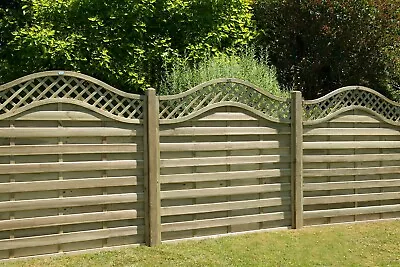 Forest 6ft X 3ft/4ft/5ft/6ft Decorative Fence Panel Packs Lattice Top Free Del • £374.99