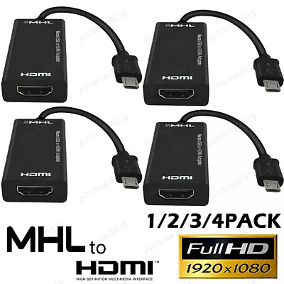 1080P MHL Micro USB 2.0 To HDMI HDTV Cable Adapter For Android Phone Tablet TV • $7.27