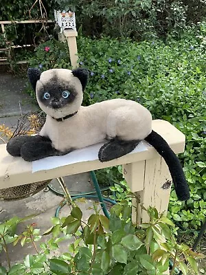 Dakin Vintage Siamese Kitty Cat Stuffed Animal Blue Eyes 1973 • $14.95