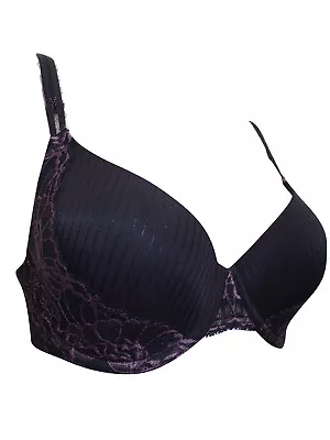 New Ex M&S Memory Foam Underwired Plunge Bra Black • £6.99