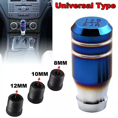 3  Universal Burnt Blue 5 Speed Car Gear Shift Knob Lever Stick Shifter Manual • $17.99