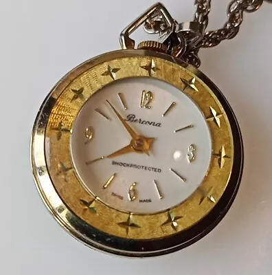Vintage Bercona Swiss Pendant Watch Mechanical Working • $12