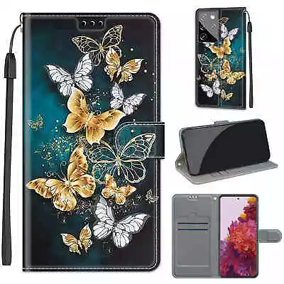 For Samsung Galaxy S21 S20 S10 S9 S8 Ultra Plus FE Pattern Leather Wallet Case • $15.39