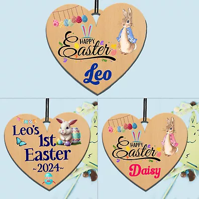 First Easter Plaque Personalised Easter Ornament For Baby Hanging Heart Gifts • £3.99