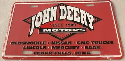 John Deery Motors Olds Saab Dealership Booster License Plate Cedar Falls Iowa • $29.99
