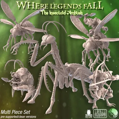 Where Legends Fall-The Insectoid Ambush-3D Printed Resin RPG/DnD Miniatures • $15