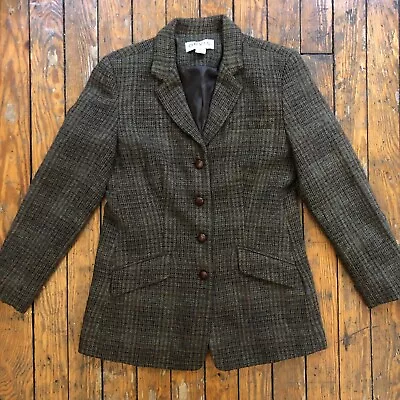 Orvis Equestrian Riding Jacket Blazer Women 8 Tweed Wool Plaid Hacking • $32