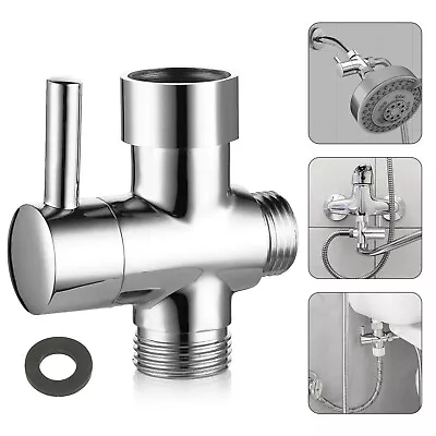 3-Way T-adapter Shower Head Diverter Valve Water Splitter Switch Faucet Bathroom • $10.98