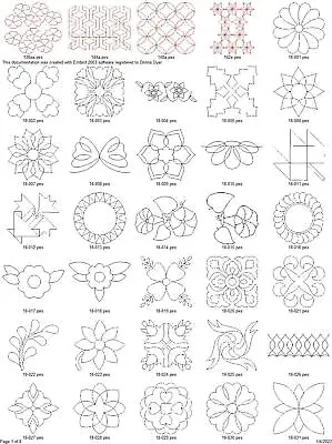 276 QUILTING APPLIQUES Embroidery Machine Design Pattern PES USB • $10.95