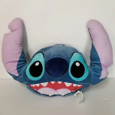 Disney STITCH Lilo And Stitch Soft Plush Pillow 20  Wide Stuffed Animal Blue • $12.19