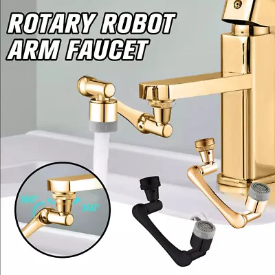 1080° Swivel Extension Faucet Aerator Rotate Robotic Arm Tap Extender Universal • £9.59