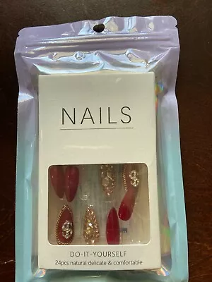 NEW YepDear Press On Nails Long Reusable Fake Nails Kit Prep Pad Mini File • $6.88