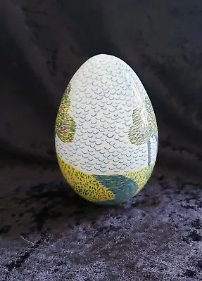 Beautiful Large Art Glass Egg Paperweight Hallow Figurine Easter Nature Decor • $19.99