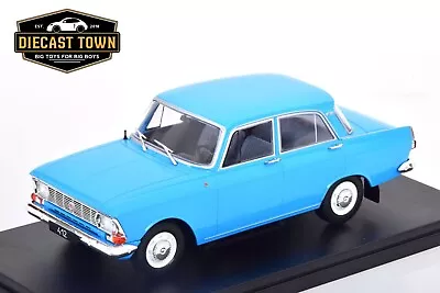 1:24 Whitebox Moskwitsch 412 Light Blue Diecast Model Car WB124196 Moskvich • $29.95