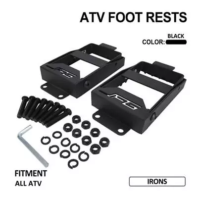 ATV Foot Pegs Foot Rest Rear Passenger Motorcycle For Universal ATV Iron Black • $40.99