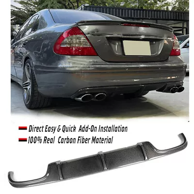 Carbon Fiber Fits Mercedes E-Class W211 E55 AMG 2003-06 Rear Bumper Diffuser Lip • $264.09